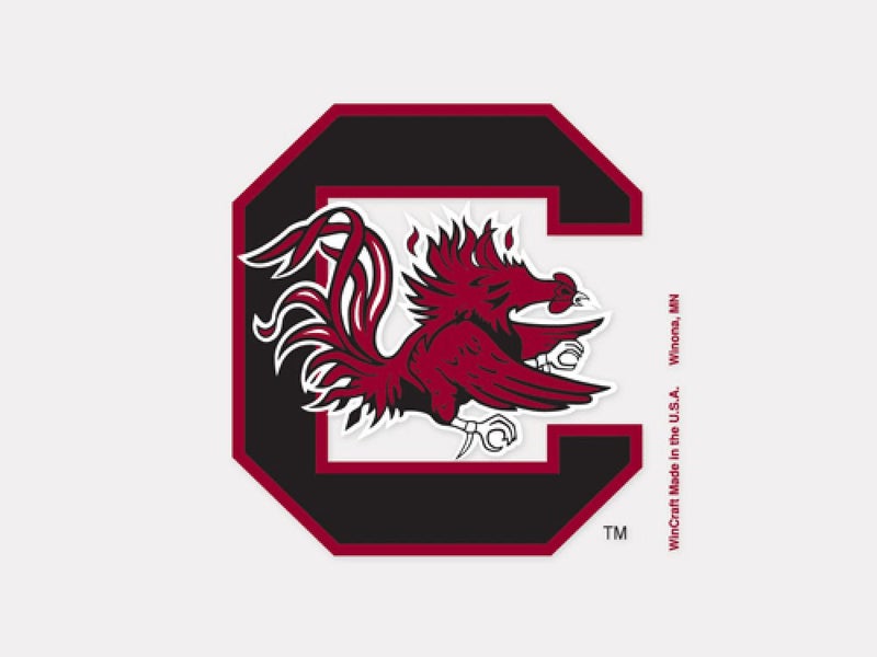 Wincraft NCAA University of South Carolina 49172012 Perfect Cut Color Decal, 4"" x 4"", Black - Image 1